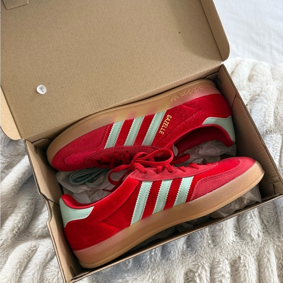 adidas Shoes - adidas Gazelle Indoor W Red with Mint Accents